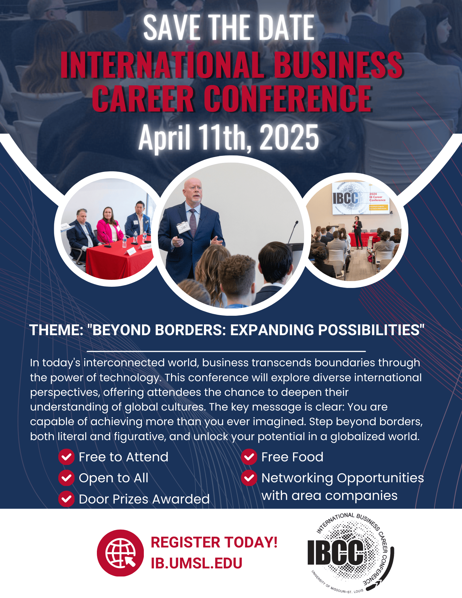 ibcc save the date flyer with images of the 2024 conference